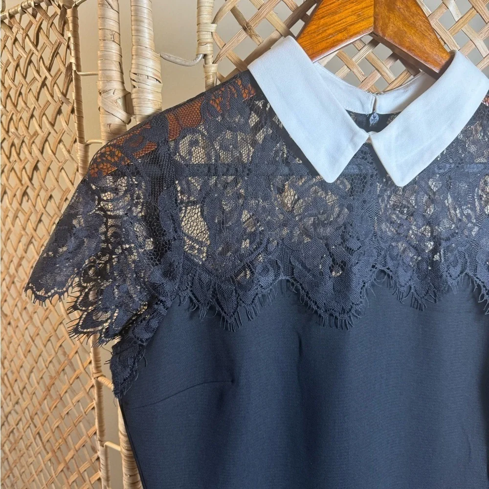 Black Lace Dress A-Line Maison Jules